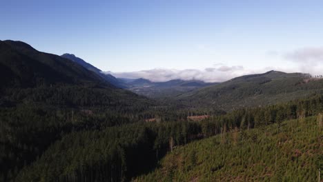 beautiful, slow drone footage on top of the clouds in olympic national park port angeles, washington