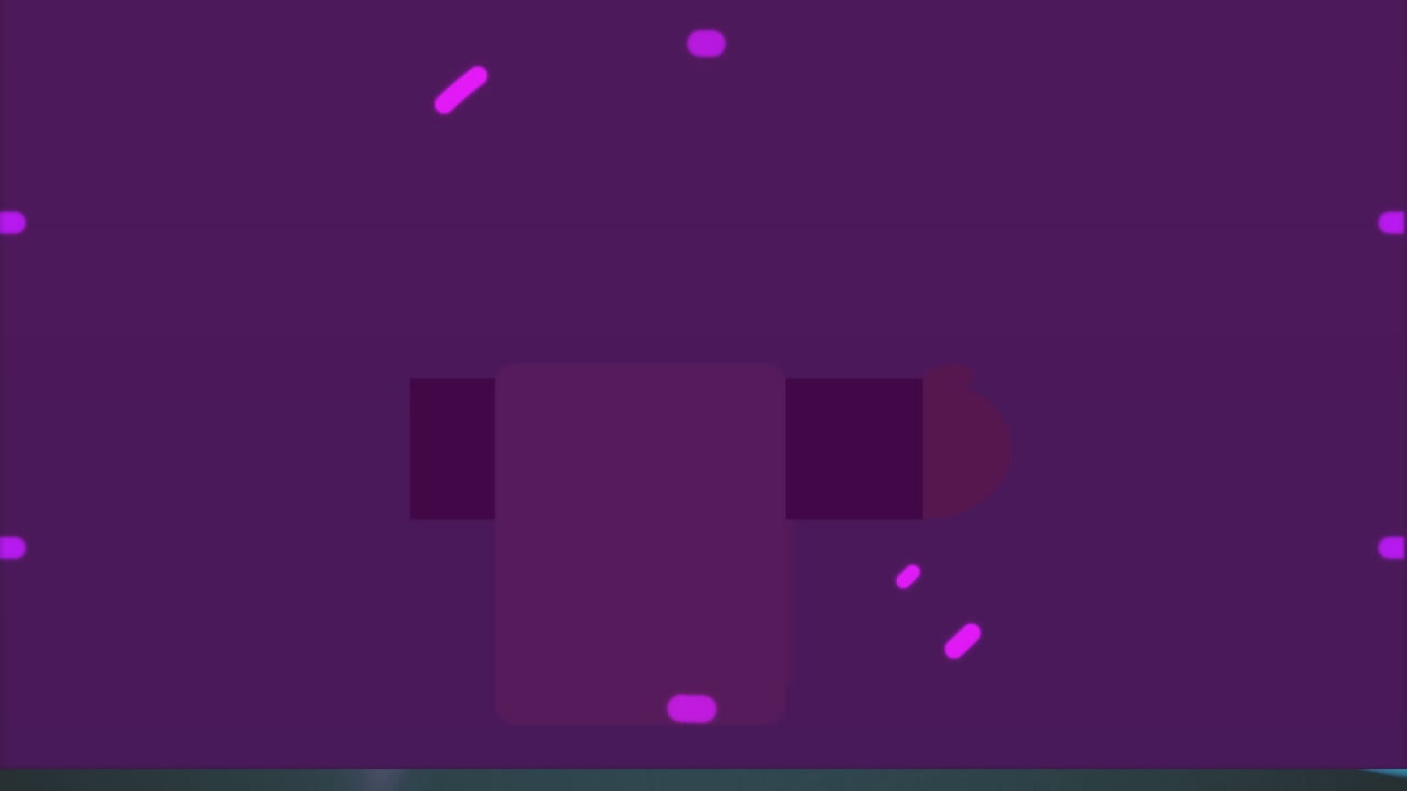 animación de la exploración del telescopio de neón sobre un fondo púrpura