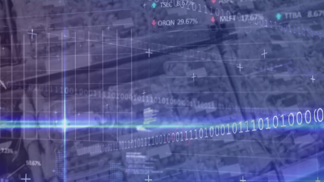 Animation of statistics and data processing over computer server