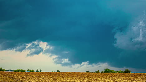 A-Time-Lapse-Shot-Of-A-Strong-Wind-Shear-And-A-Golden-Field-On-A-Windy-Weather