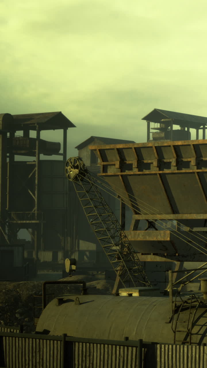 Machinery and equipment at a construction site in an industrial area