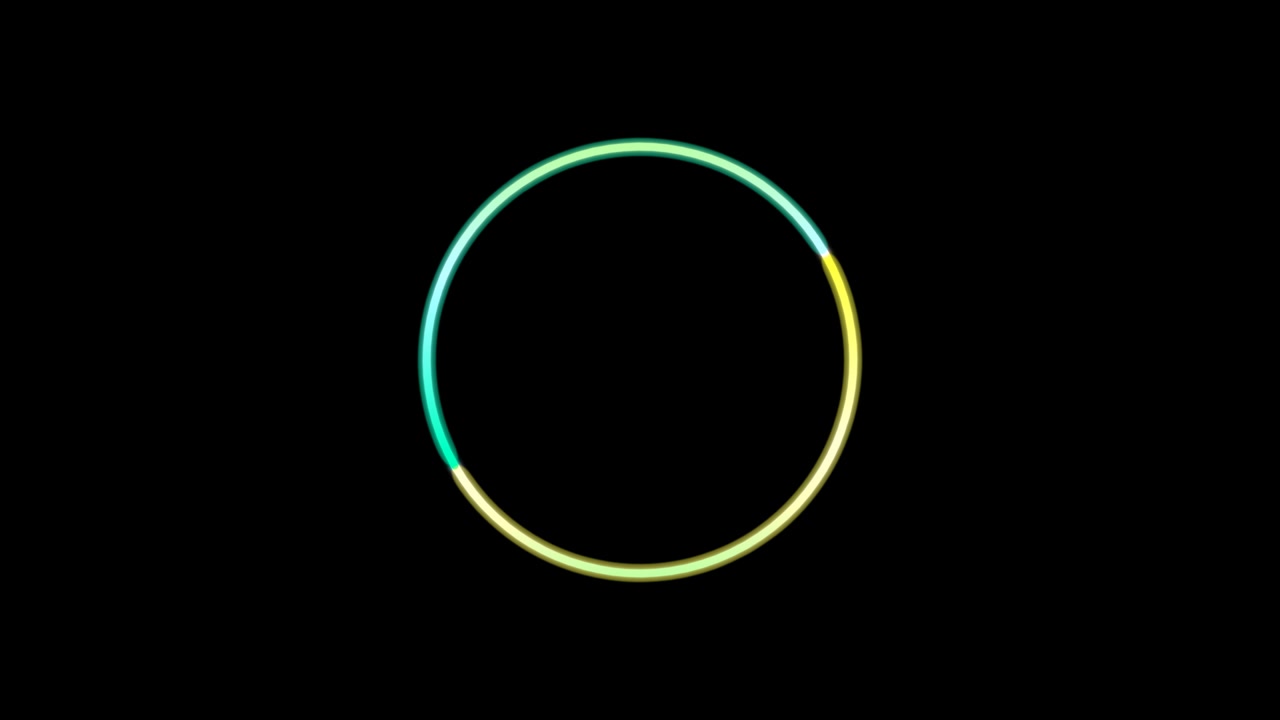 Animated Neon Loading Circle with Gradient Colors