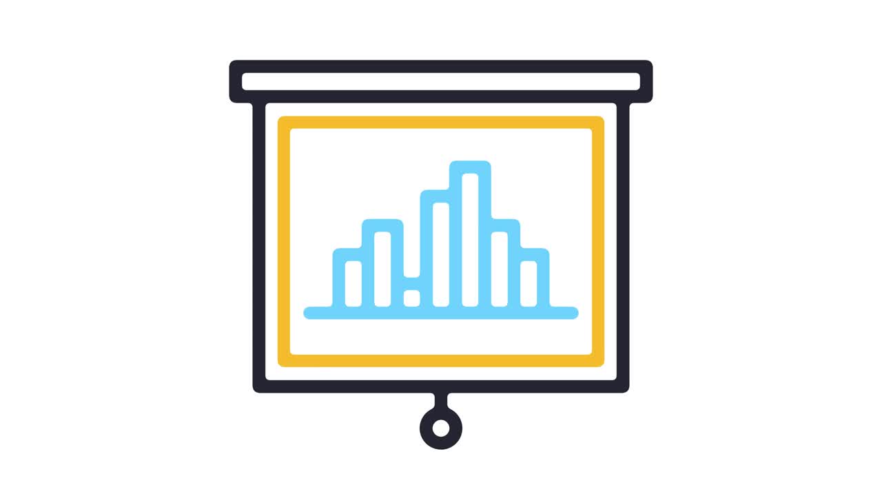 Smart Data Integration Line Icon Animation with Alpha