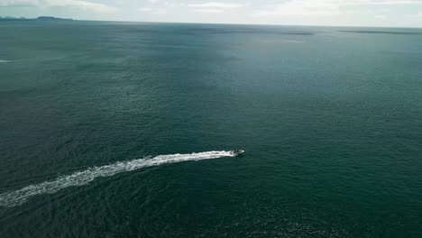 boat travelling through the waters at high speed