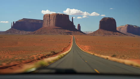 scenic road through monument valley desert landscape