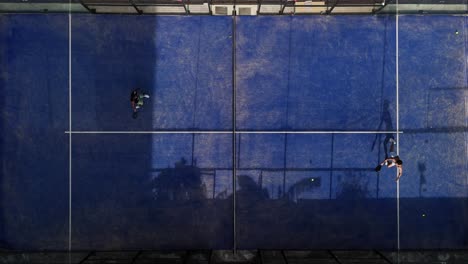 padel tennis match from above