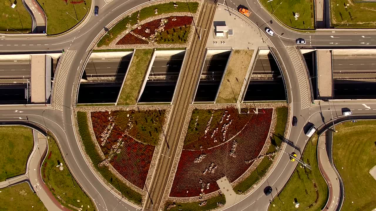 desde el aire: la encrucijada en gdansk, polonia