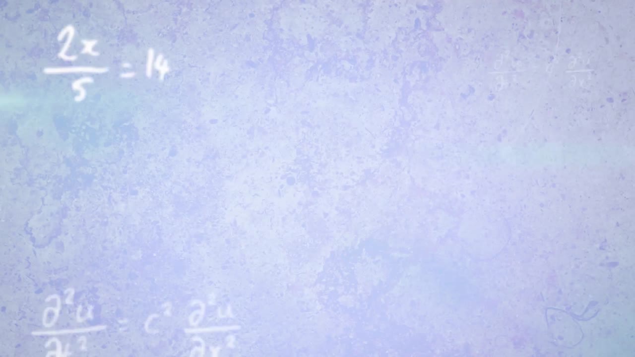 Mavi arka plan üzerinde matematiksel denklemler animasyonu