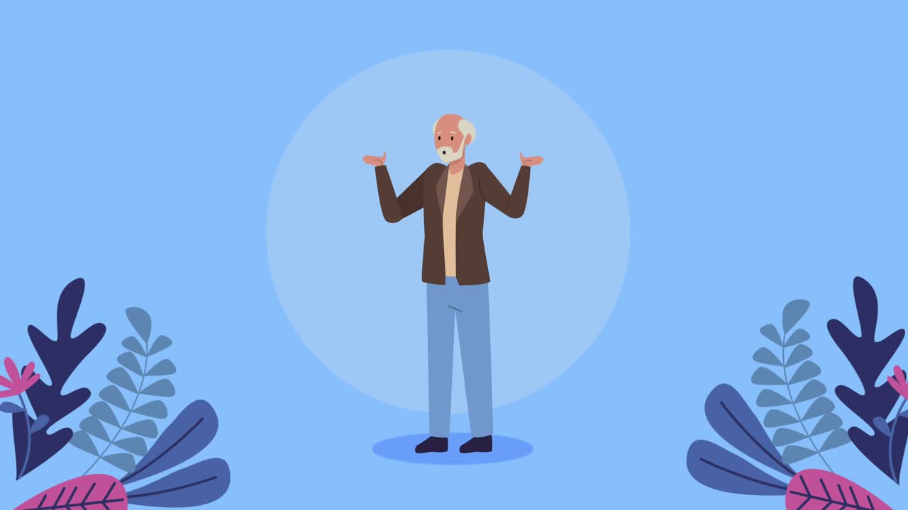 노인 노인 서 있는 성격