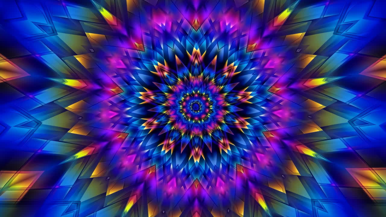 Vibrant Kaleidoscopic Abstract Pattern