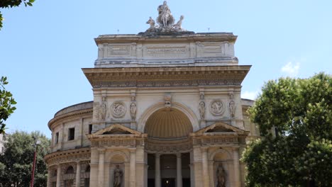 roman aquarium entrance forepart with a niche arch