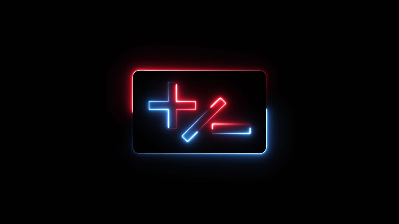 Neon Math Symbols