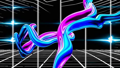 abstract neon liquid art