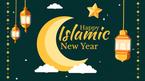 Motion-Graphic-of-Flat-islamic-new-year-illustration