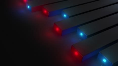 abstract 3d rendering of glowing cubes