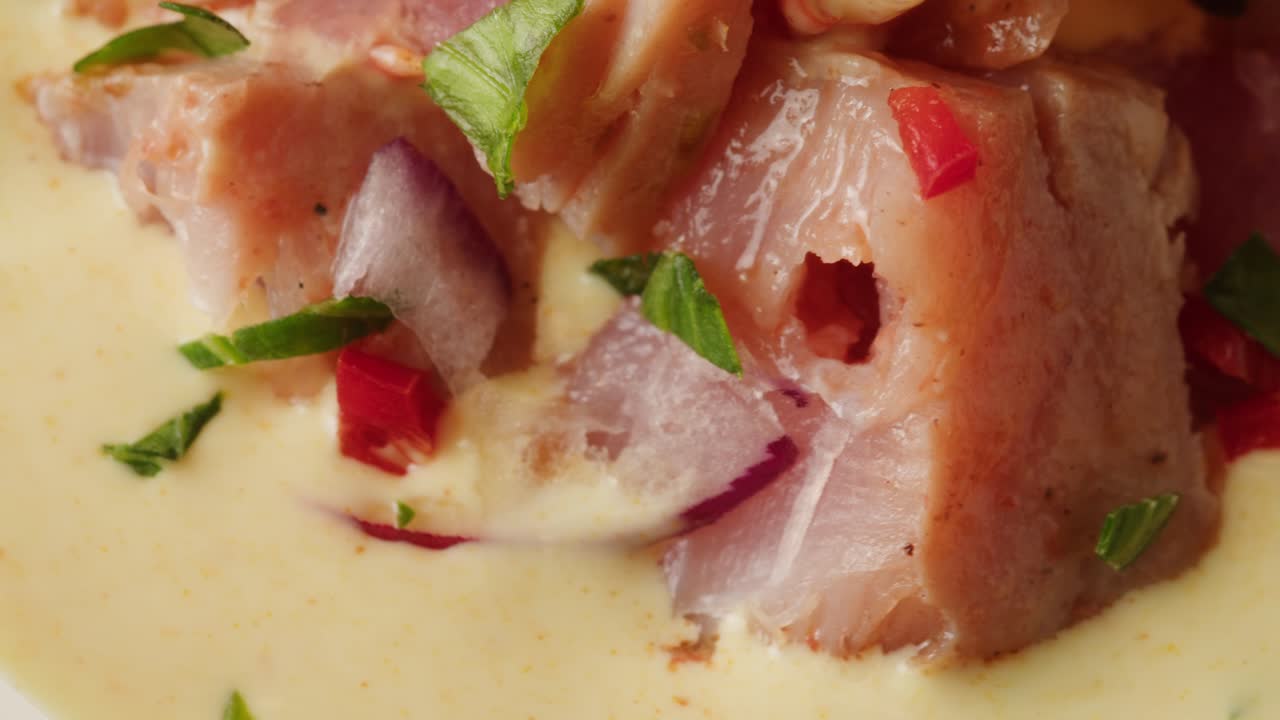 Salmon Ceviche Closeup