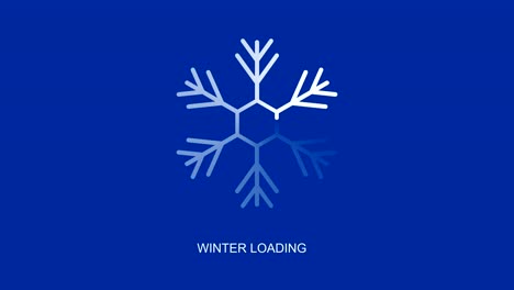 snowflake as loader indicator with winter loading text