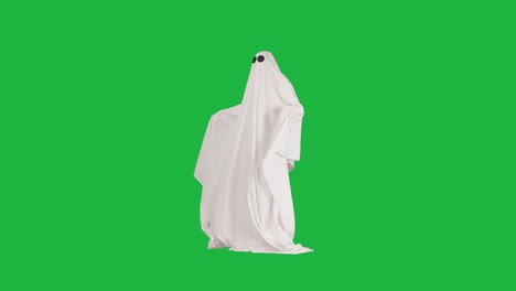 ghost costume on green screen