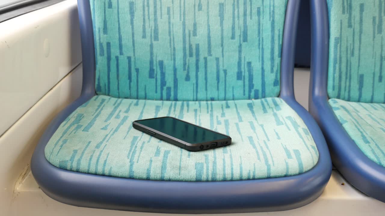 Phone on a bus seat
