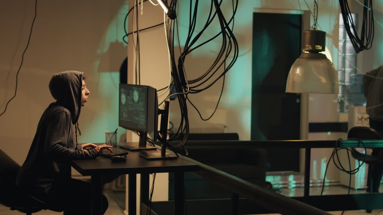 Hackers Working on Computers