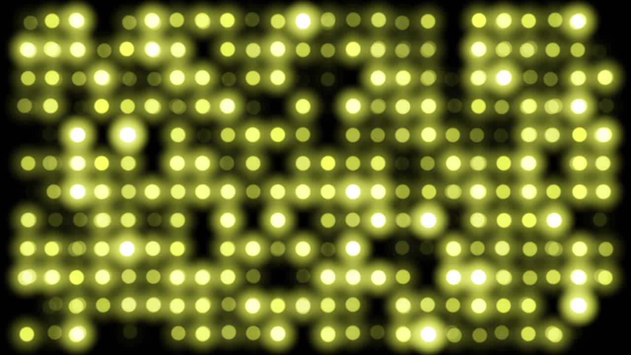 4K Glowing Led Party Light, Loopable, Light Effect, Bokeh, Night Club Animation, Black Color Background