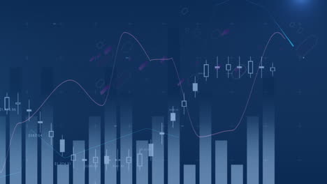 animation of financial data processing over digital screen