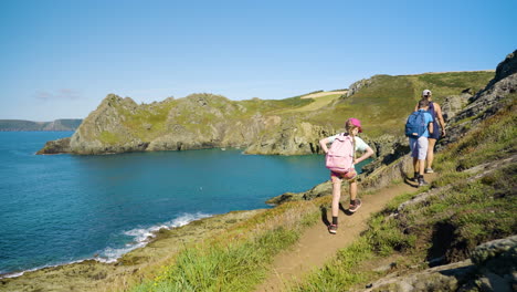 family hiking adventure on the coastal trail