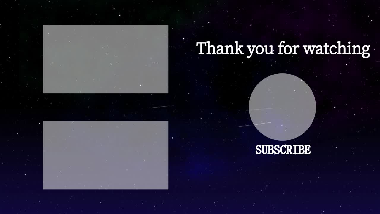 스페이스 갤럭시 엔드 카드 엔딩 스크린 모션 그래픽