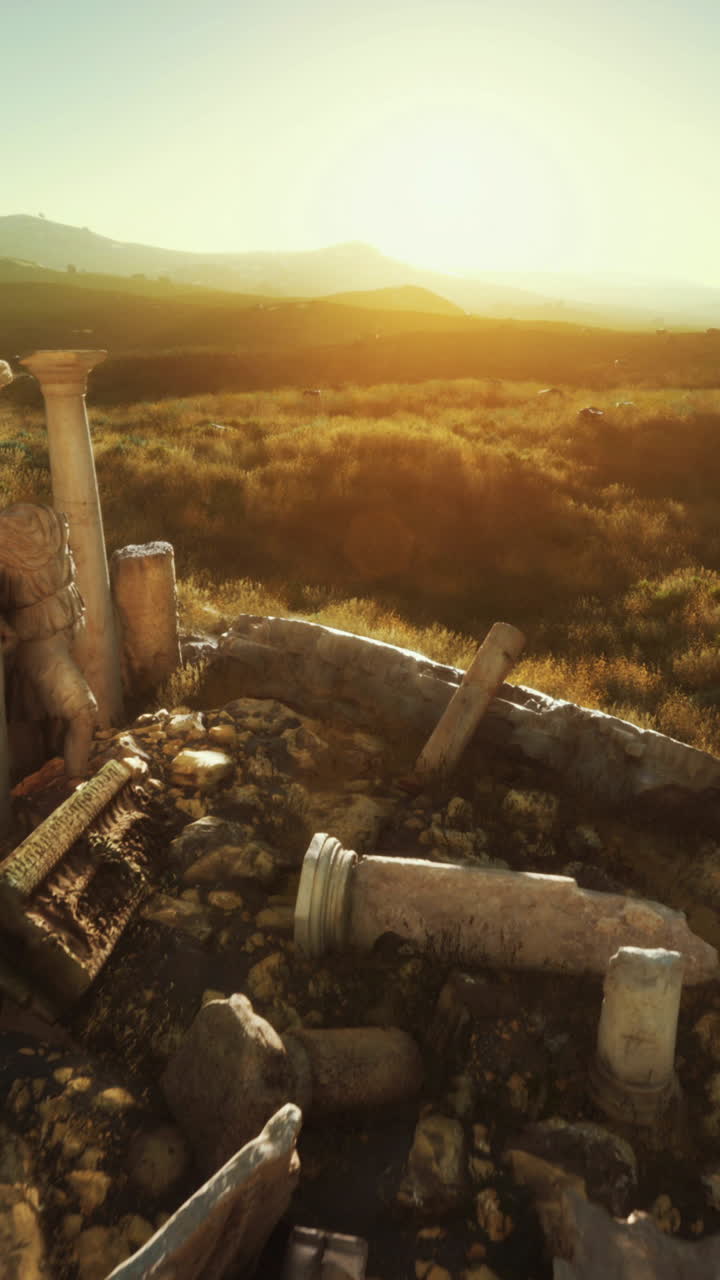 Antiche rovine al tramonto