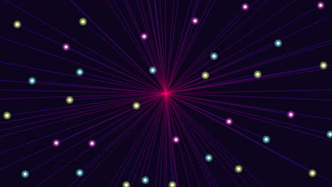 círculo radiante puntos vibrantes en un patrón colorido