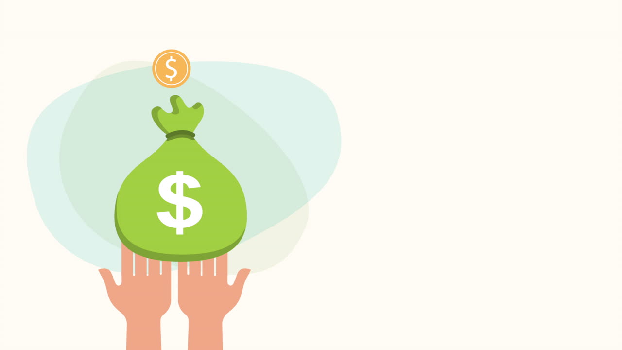 manos con monedas bolsa de dinero