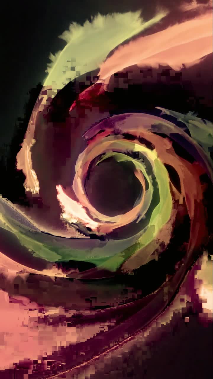 Sfondo vibrante di arte digitale astratta e vorticosa