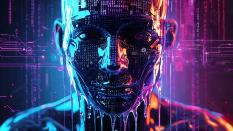 ai face in cyberpunk style