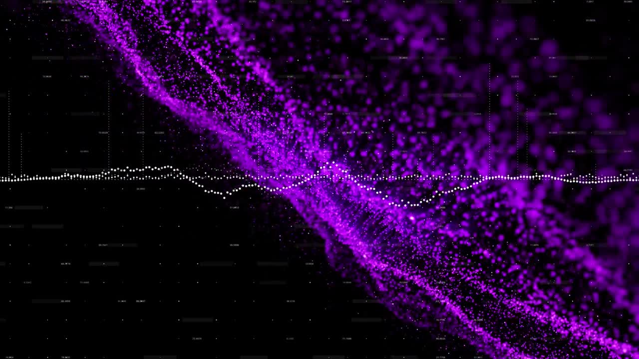 Animation of data processing over spots