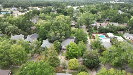 aerial view of a peaceful suburban neighborhood