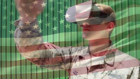 Soldat,-Der-Ein-Virtual-Reality-Headset-Trägt