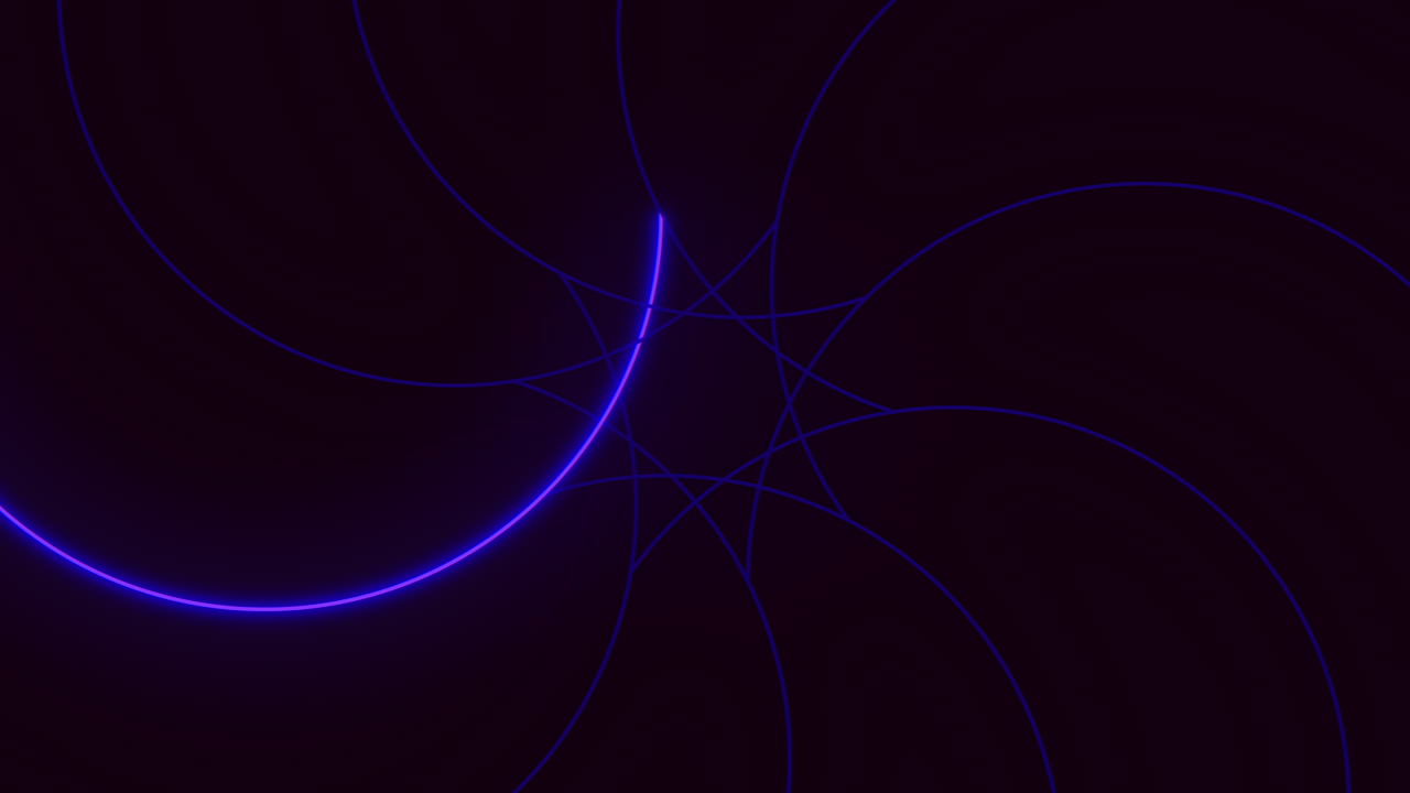 Blue swirling pattern on black background, composed of circling lines creating a dynamic visual effect