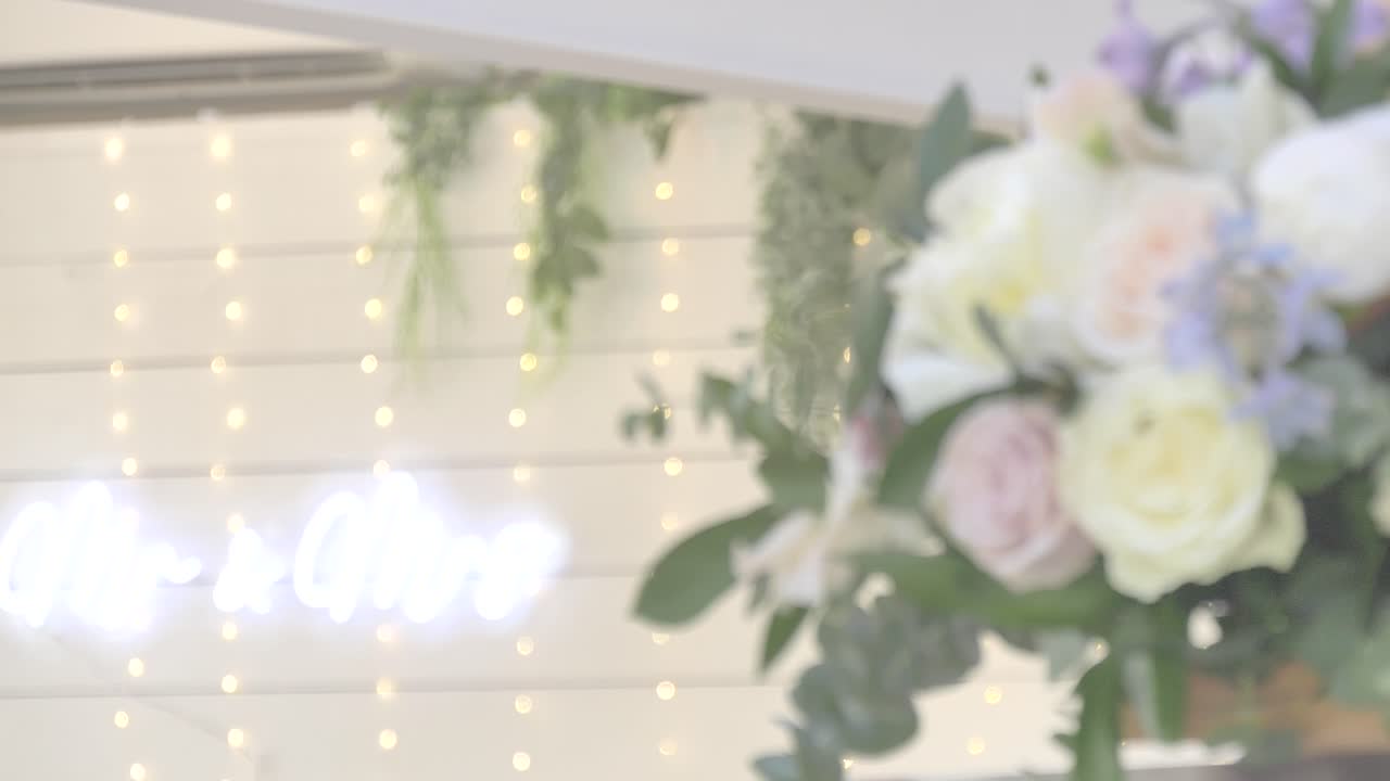 아름다운 결혼식 꽃이나 꽃다발의 샷