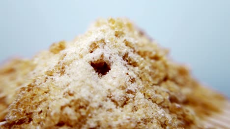 brown sugar in closeup, looping 360 macro video