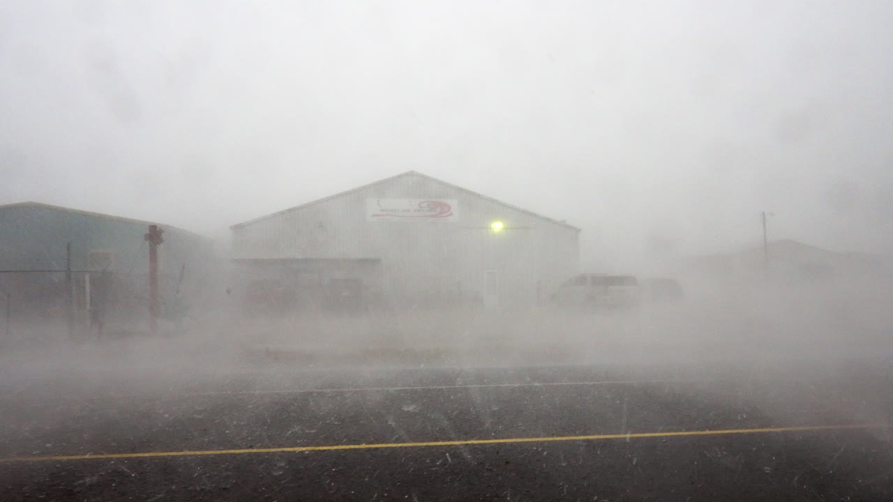 Intense Hail Storm Rages With Powerful Winds And Damaging Hail