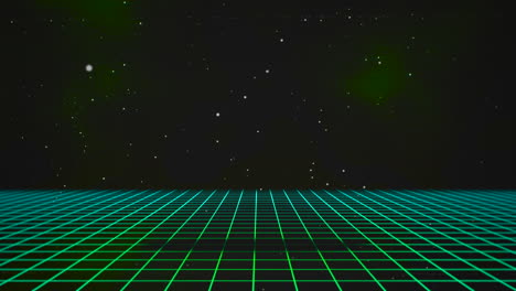 Bewegung-Retro-grüne-Linien-Im-Raum-Mit-Abstraktem-Hintergrund-1