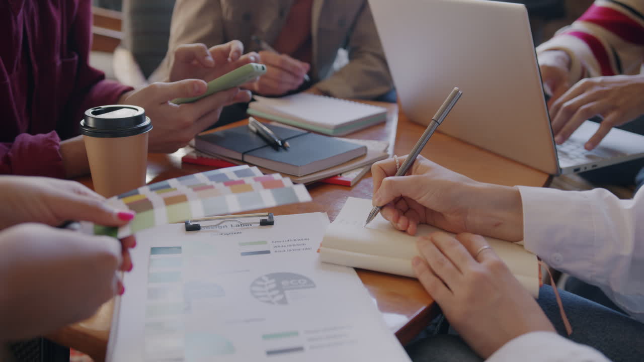 Team Meeting in a Coffee Shop