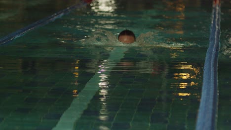 swimming pool at night