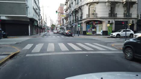 city sunset drive: once streets from a window seat in buenos aires