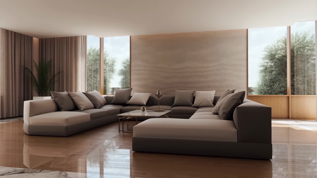 Interior moderno da sala de estar
