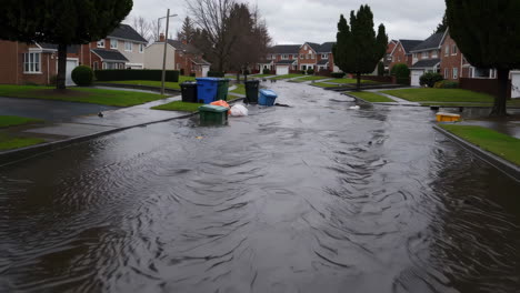 flooded residential street