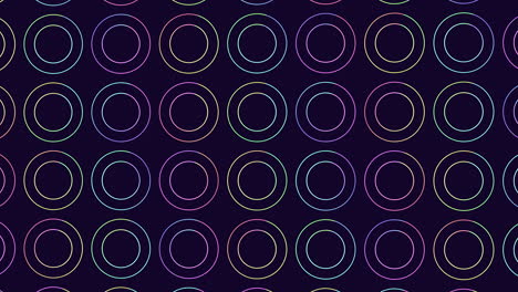 sueños circulares patrón sin costuras de círculos púrpuras y azules en un fondo oscuro