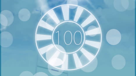 animation of circle with numbers over white spots
