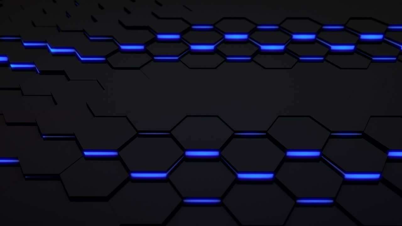fondo gráfico de movimiento hexagonal de bucle 3d