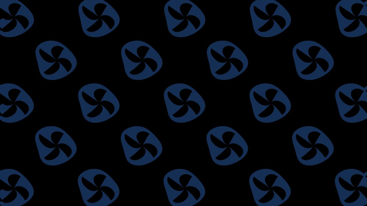 Colored pattern on a minimal black background.